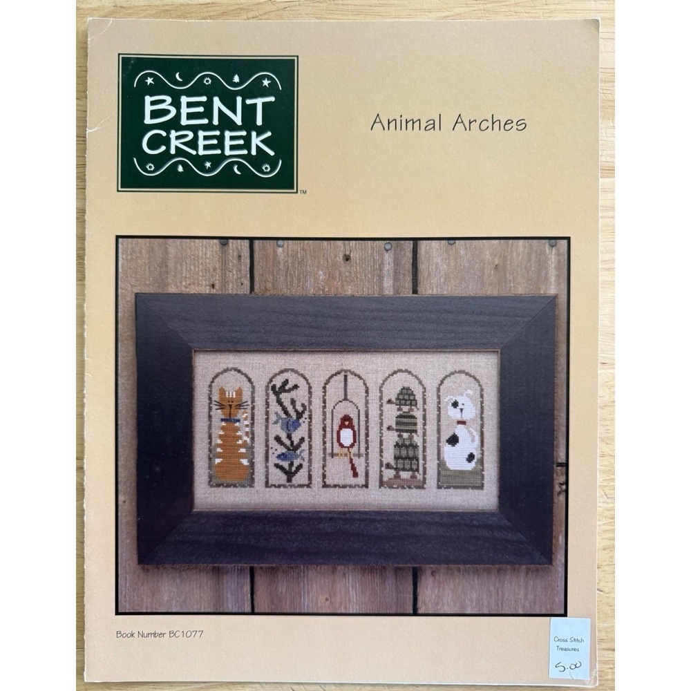 Bent Creek ANIMAL ARCHES Primitive Seasonal Counted Cross Stitch Leaflet BC1077